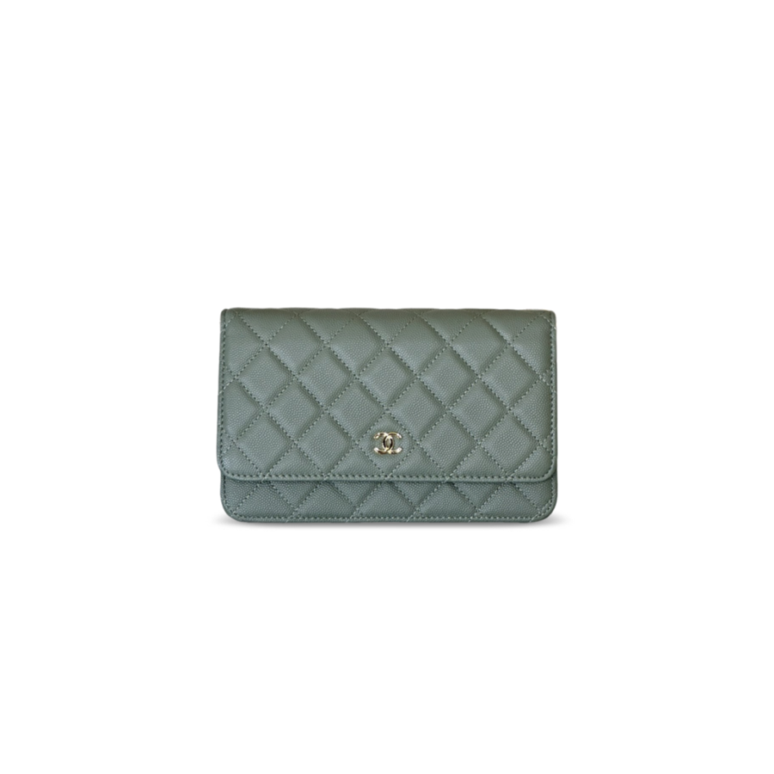 CHANEL WALLET ON CHAIN WOC CAVIAR GOLD METAL AP0250 (19.5*13*4cm)